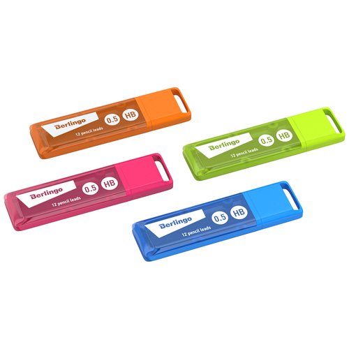 Грифели для механических карандашей Berlingo 12 штук 05мм HB 110₽