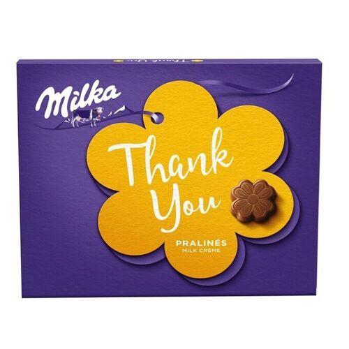 Набор шоколадных конфет Milka Thank you с молочным кремом 110 г 290₽