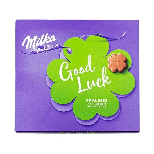 Набор шоколадных конфет Milka Good Luck с молочно-шоколадным кремом 110 г 360₽