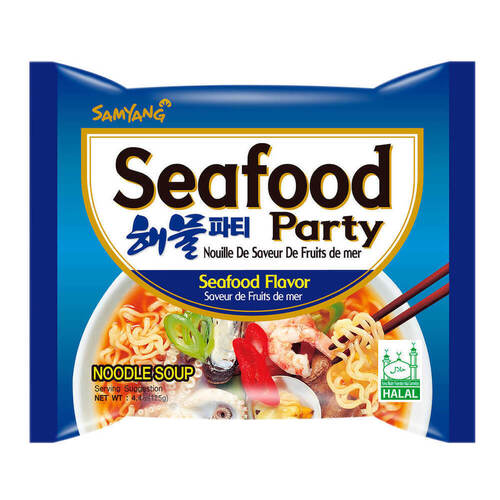 Лапша Samyang Ramen Seafood Party со вкусом морепродуктов 125 гр 207₽