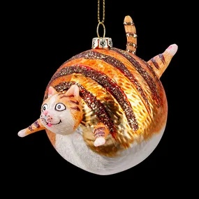 Подвесное украшение ErichKrause Decor Кот кругленький, 9 см, стекло