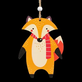 Подвесное украшение ErichKrause Decor Лиса на прогулке, 11 см, дерево