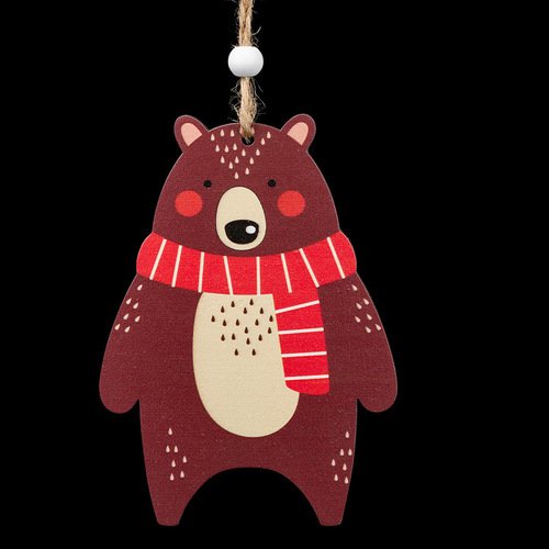 Подвесное украшение ErichKrause Decor Мишка на прогулке 11 см дерево 145₽