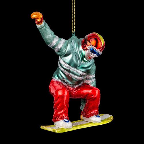 Подвесное украшение ErichKrause Decor Сноубордист 15 см стекло 995₽