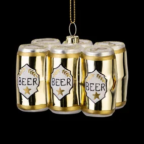 Подвесное украшение ErichKrause Decor Упаковка пива, 9 см, стекло