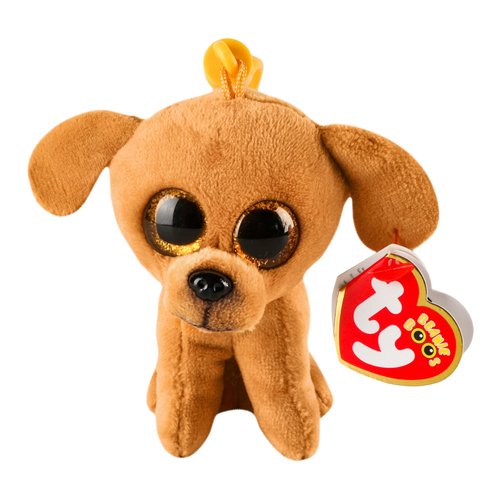 Мягкая игрушка-брелок TY Beanie Boo's Коричневая собачка ZUZU, 10 см мягкая игрушка брелок ty beanie boo s фламинго гильда 10 см