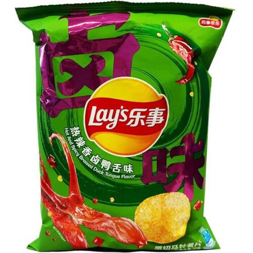 Чипсы Lay aposs со вкусом пряного тушеного утиного языка 70 гр 396₽