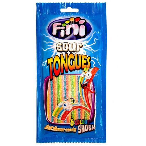 Жевательный мармелад FINI Sour Tongues 6 Colour Shock, 90 г фини мармелад жевательный палочки клубника fini