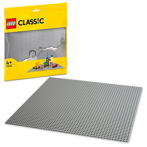 детали lego classic 11026 белая базовая пластина 1 дет Конструктор LEGO Classic 11024 Серая базовая пластина