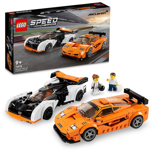 конструктор lego коллекционные наборы 10330 конструктор mclaren f1 mp4 4 и айртон сенна Конструктор LEGO Speed Champions 76918 McLaren Solus GT & McLaren F1 LM