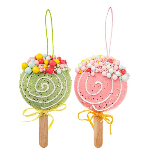 Подвеска декоративная СНОУ БУМ Мороженое пенопласт дерево 14 см 2 цвета 145₽