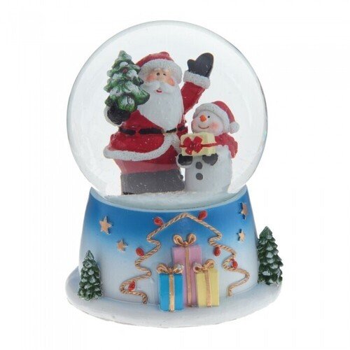 Фигурка декоративная в стеклянном шаре Remeco Новый год с эффектом вьюги 11 х 11 х 14 см 1195₽