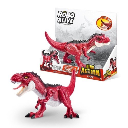 Игрушка Robo Alive Атакующий Тиранозавр игрушка интерактивная раптор zuru robo alive со светом и звуком в ассортименте