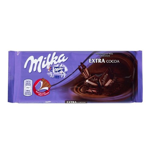 Шоколад Milka Extra cocoa, 100 гр шоколад milka strawberry yoghurt 100 гр