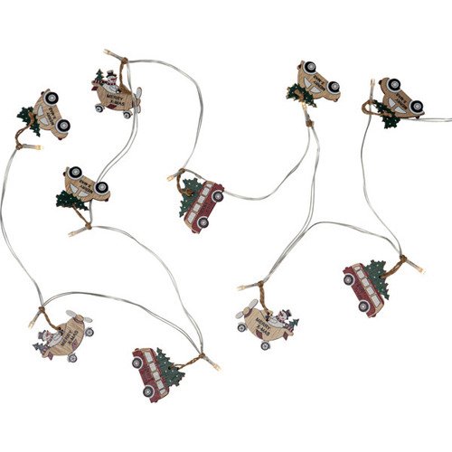 Электрогирлянда Star Trading Транспорт Санты, 10 фигурок, 1,8 м, теплый белый