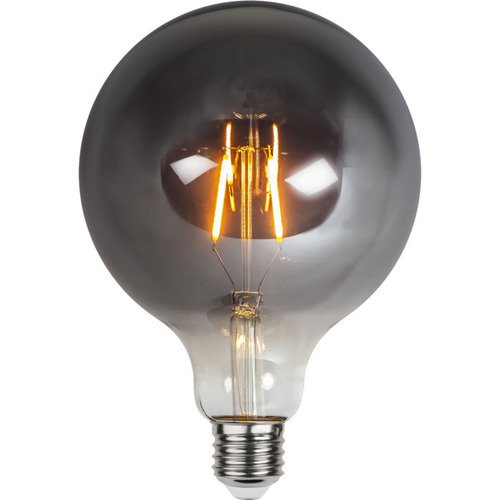 Декоративная светодиодная лампа Star Trading Е27, 9,5 х 13,8 см, дымчатый, теплый белый светодиодная лампа elimled mr16 12 в точечный светильник с cob матрицей 3 вт 5 вт 7 вт точечная лампа 2700k светодиодный светильник с теплым белым чи