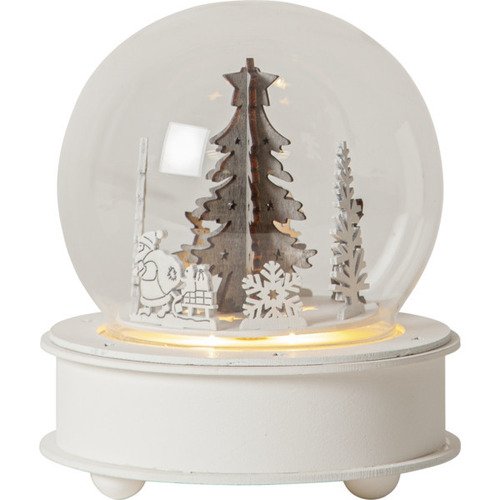 Музыкальная шкатулка Star Trading Дедушка мороз в зимнем лесу, со светодиодом, 14 x 17 см