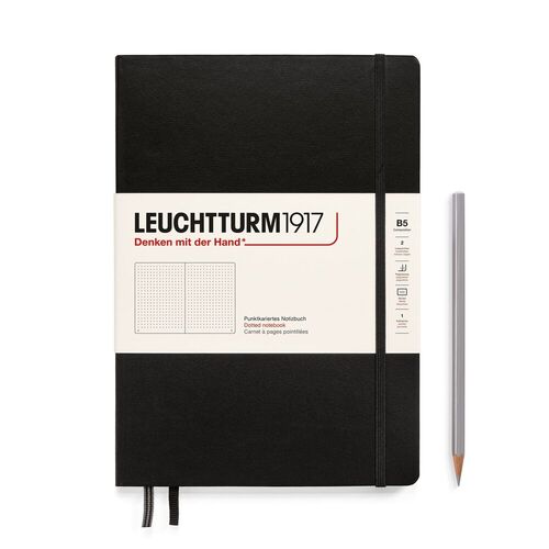 Блокнот Leuchtturm1917 Composition, 109 листов, B5, в точку, твердая обложка, черный папка планировщик с 5 кольцами 2 шт a5 b5 a4 a7