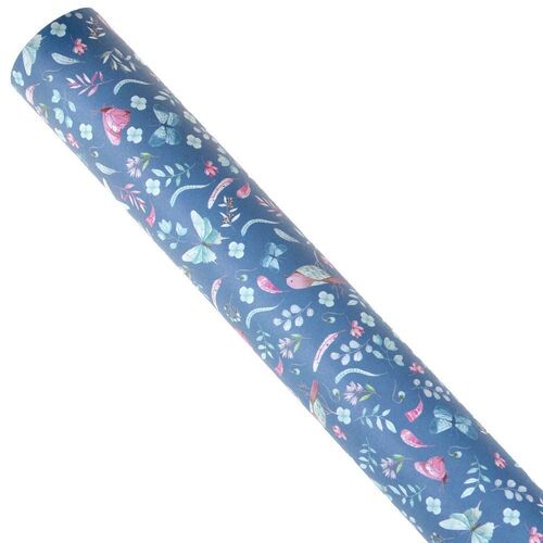 Бумага Птички на синем