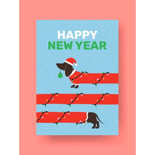 Открытка The Svechi Рождественская такса 200₽