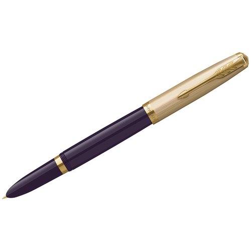Ручка перьевая Parker 51 Plum GT, черная, 0,8 мм, подарочная упаковка перьевая ручка parker im premium f323 black gt синий 0 8 мм перо f 1931646