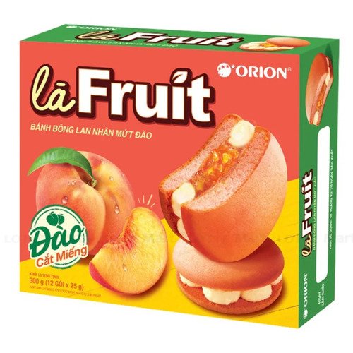 Печенье Orion Peach с персиком, 300гр бисквит чоко пай 12шт 336г lotte