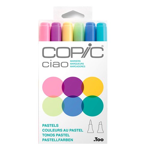 Набор маркеров Copic Ciao Pastel, пастельные цвета, 6 штук