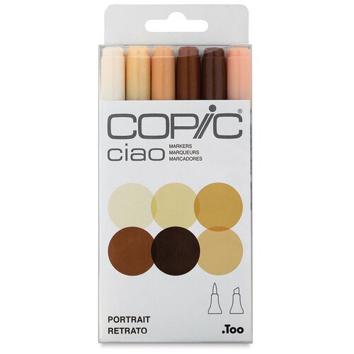 Набор маркеров Copic Ciao Skin, телесные цвета, 6 цветов