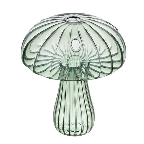 Ваза Гала-Центр в форме гриба, 12,3 x 14,5 см, стекло, зеленая