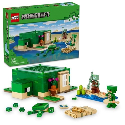 Конструктор LEGO Minecraft 21254 Пляжный домик Черепаха lego minecraft грибной домик игрушка для детей от 8 лет и старше