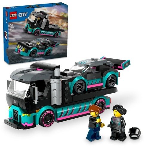 Конструктор LEGO City 60406 Гоночный автомобиль и грузовик-автовоз lego city racing car игрушечный гоночный автомобиль для детей от 4 лет и старше