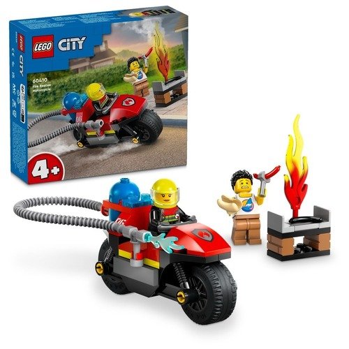 Конструктор LEGO City 60410 Мотоцикл пожарно-спасательных служб конструктор lego city спасательный пожарный внедорожник