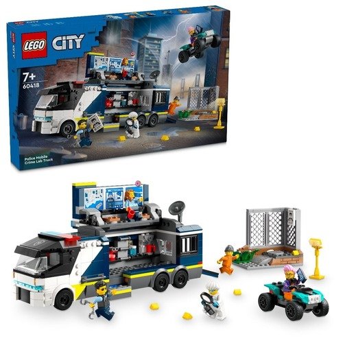 цена Конструктор LEGO City 60418 Полицейский передвижной грузовик криминалистической лаборатории