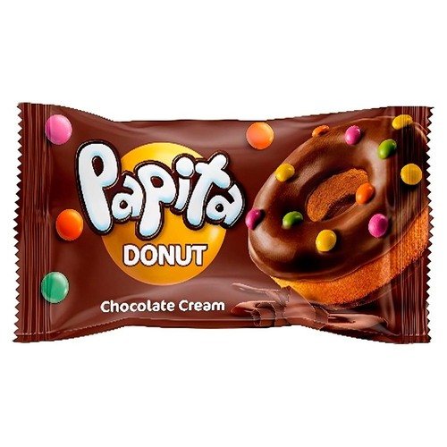 Пончик Solen Papita Donut Chocolate Cream, 40 гр ирис bon kiss тоффи с шоколадной начинкой вес
