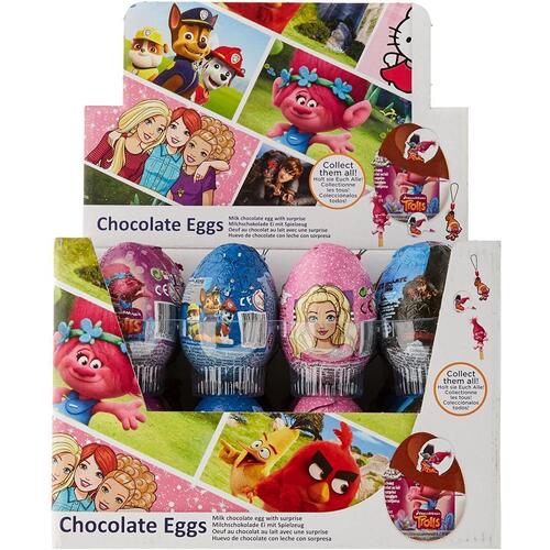 Шоколадные яйца Bip Mix Chocolate Eggs, в ассортименте, 20 г шоколадные яйца 60г 3шт 20г т 3 kinder сюрприз ferrero