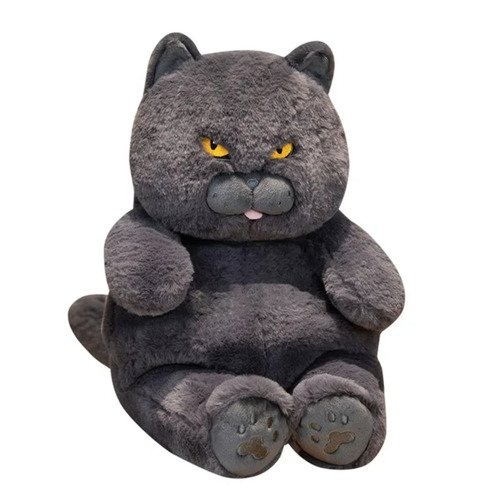 Мягкая игрушка Кокос Кот, 23 см, серый мягкая игрушка ленивый кот коричневый 50 см