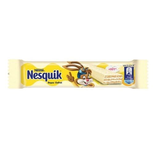 Вафли Nesquik в белом шоколаде, 26,7гр вафли biscolata duomax milky с молочной начинкой 32г