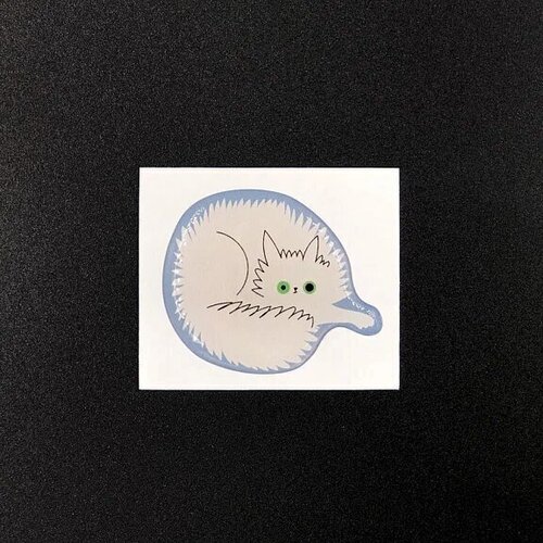 Стикер объемный Тревожный котик Вата 180₽