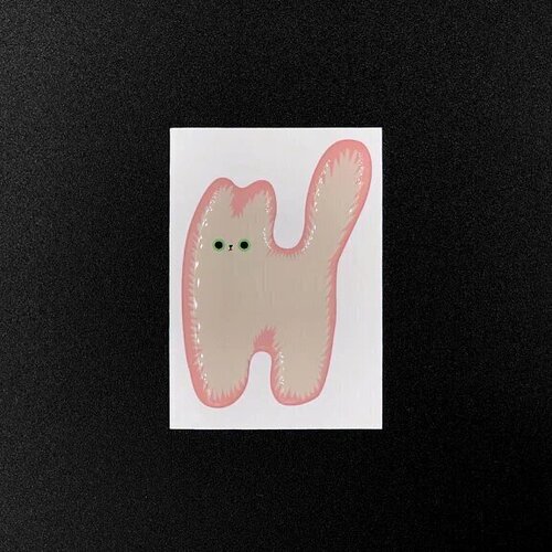 Стикер объемный Тревожный котик Снежок 180₽