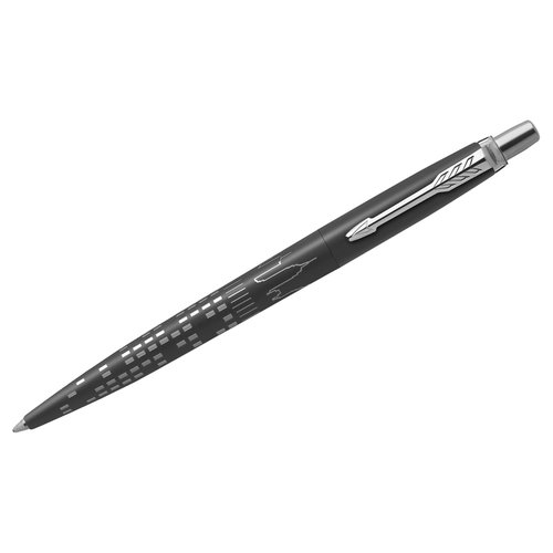 Ручка шариковая Parker Jotter New York Black CT, синяя, 1 мм, кнопочная ручка подарочная jotter black parker