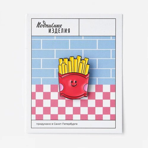 Значок эмалированный Подписные издания Картошка фри 200₽