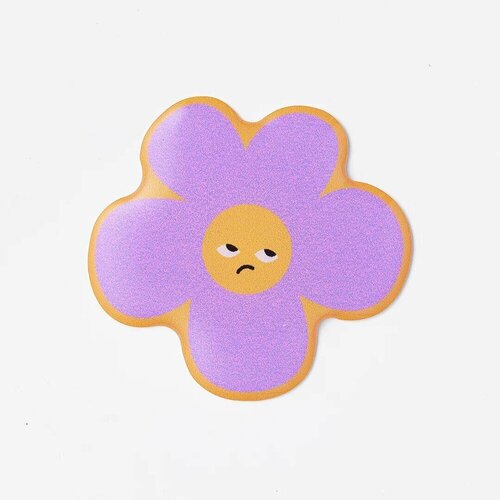 Стикер объемный Подписные издания Цветочек Скептик сиреневый 180₽