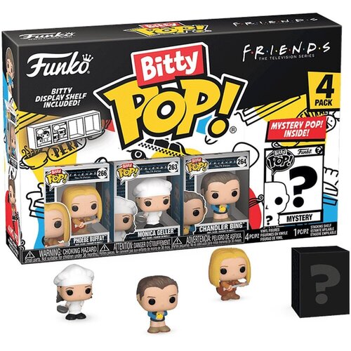 Набор фигурок Funko Bitty POP: Friends - Phoebe, 4 штуки набор фигурок funko bitty pop friends joey 4 шт