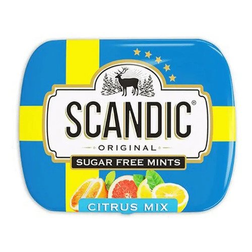 Конфеты Scandic Citrus Mix, 14 г драже освежающие scandic spicy apple пряное яблоко без сахара 14 г