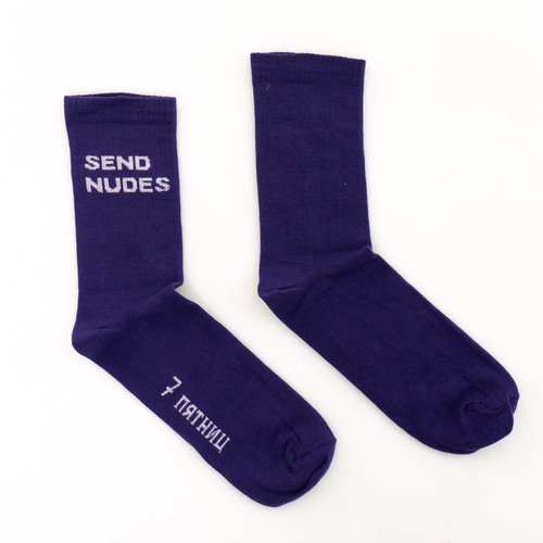 Носки 7 пятниц фиолетовые / SEND NUDES (41-46) носки 7 пятниц send nudes 35 40 белые