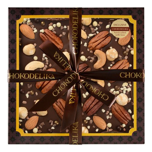 Шоколад Chokodelika темный с украшением Космический сюрприз, 180 гр, в подарочной упаковке