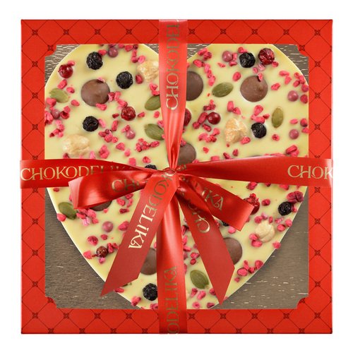 Шоколад Chokodelika белый с фундуком Нежное сердце 180 гр 1390₽