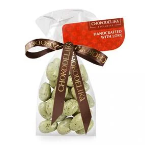 Драже Chokodelika Миндаль с мятой в прозрачном пакете с ленточкой, 80 гр