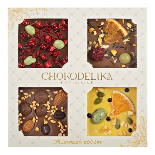 Подарочный набор Chokodelika Истинное наслаждение, 140 гр, в коробке шоколад бабаевский 55% темный апельсин миндаль 100 г