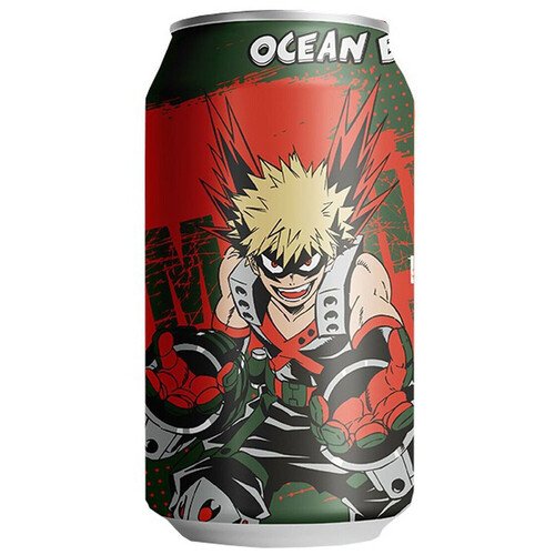 Газированный напиток Ocean Bomb My Hero Academia Red Grape Flavour, 330 мл аминокислотный напиток со вкусом винограда fit rx bcaa l kar 500 мл